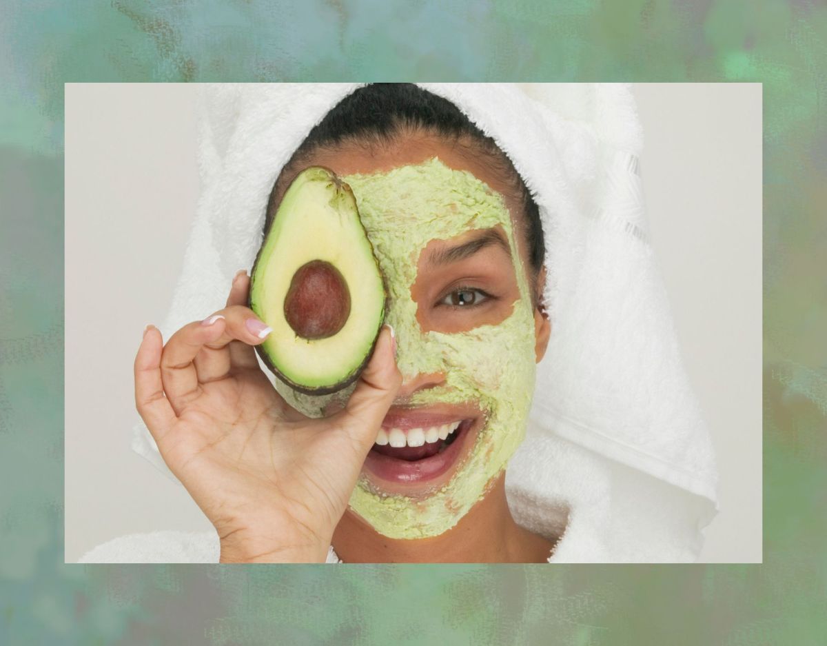 Avocado Gesichtsmaske Collage