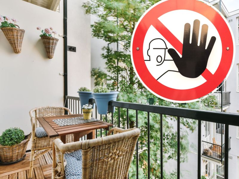 balkon verboten