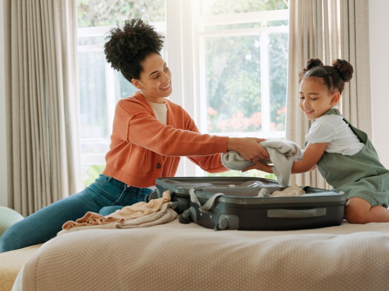 Familie Koffer packen