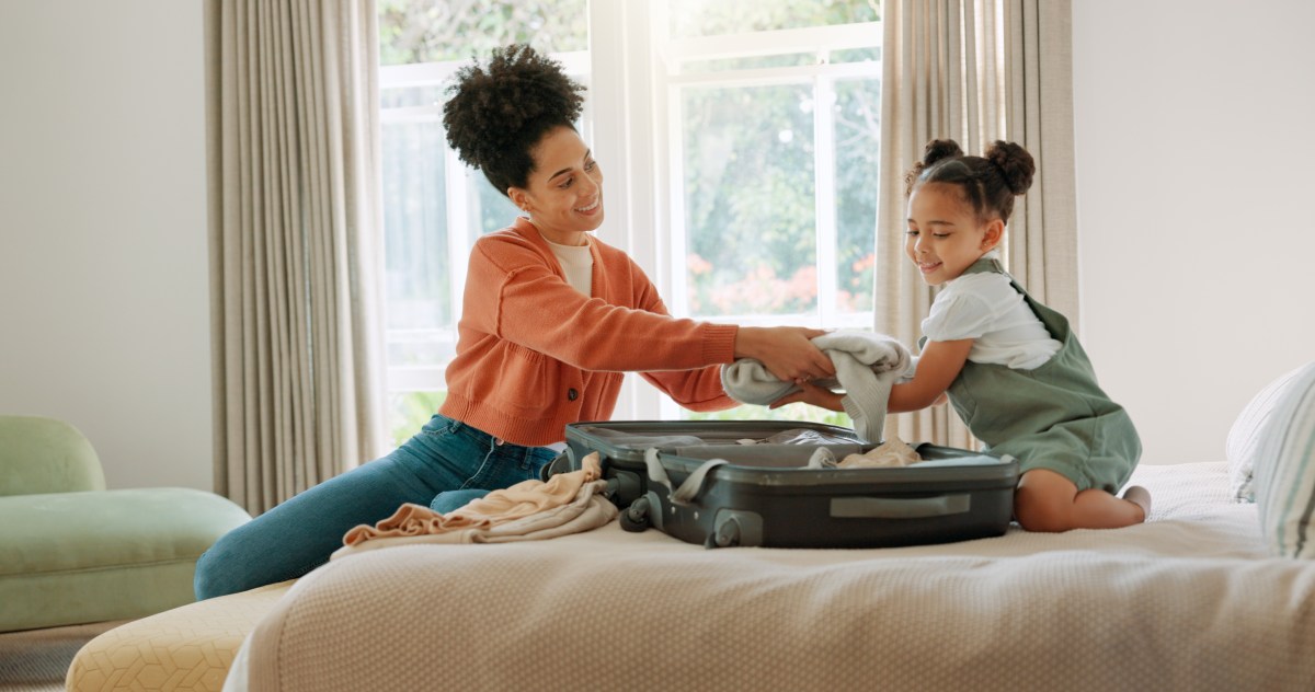 Familie Koffer packen