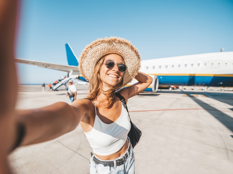 Frau Flugzeug