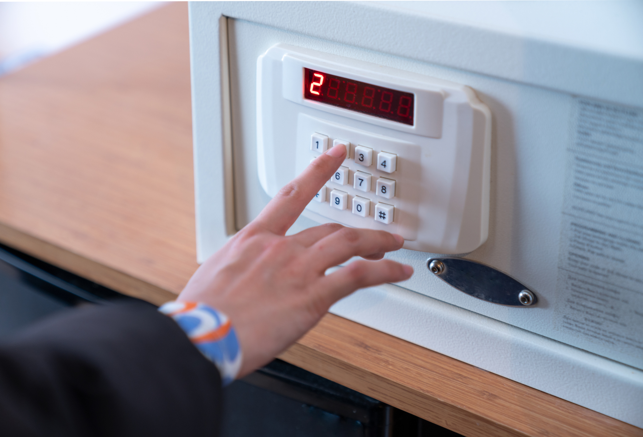 Hotelsafe Ändere deinen Code sofort, wenn er mit diesen Zahlen beginnt