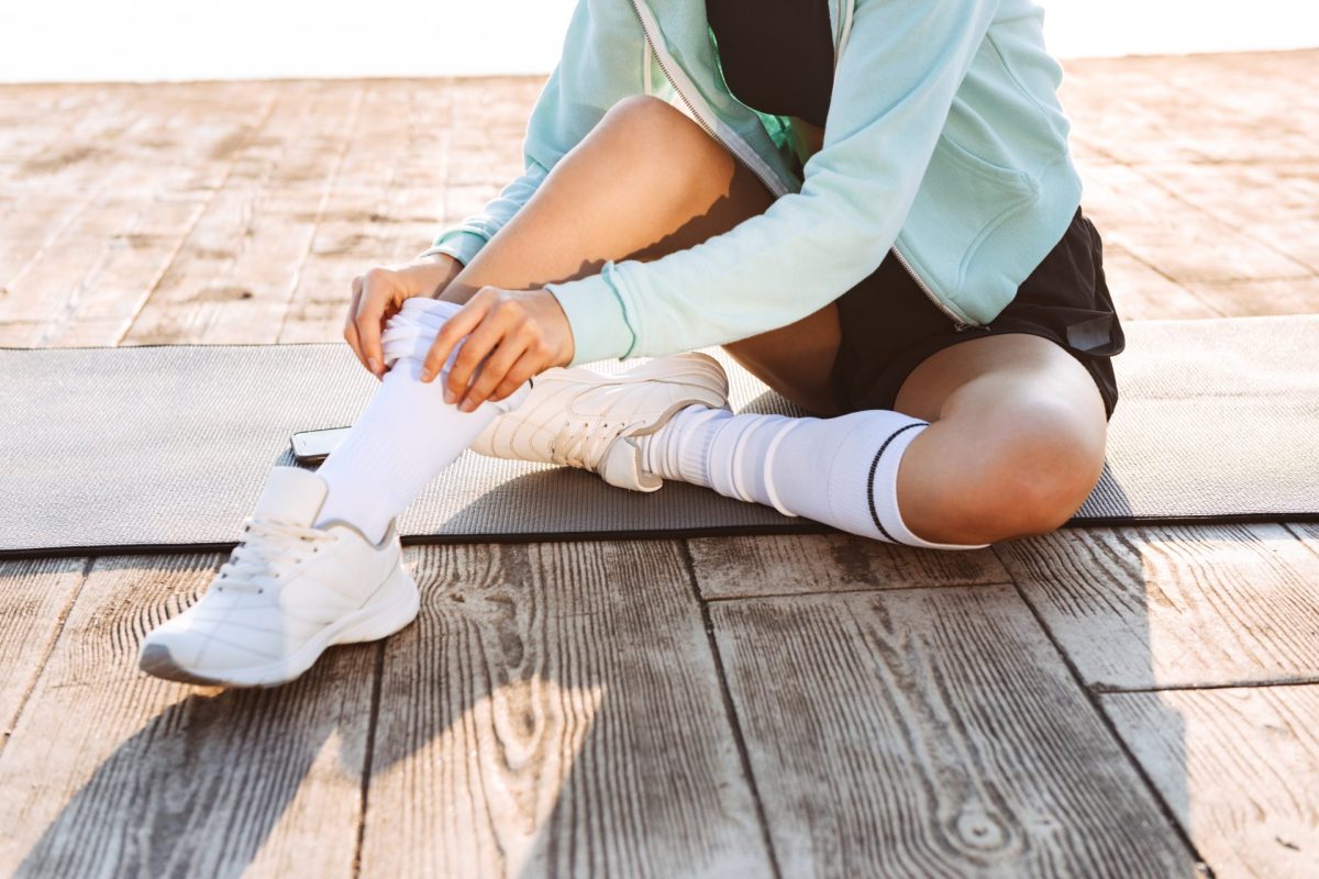 Frau Socken Joggen