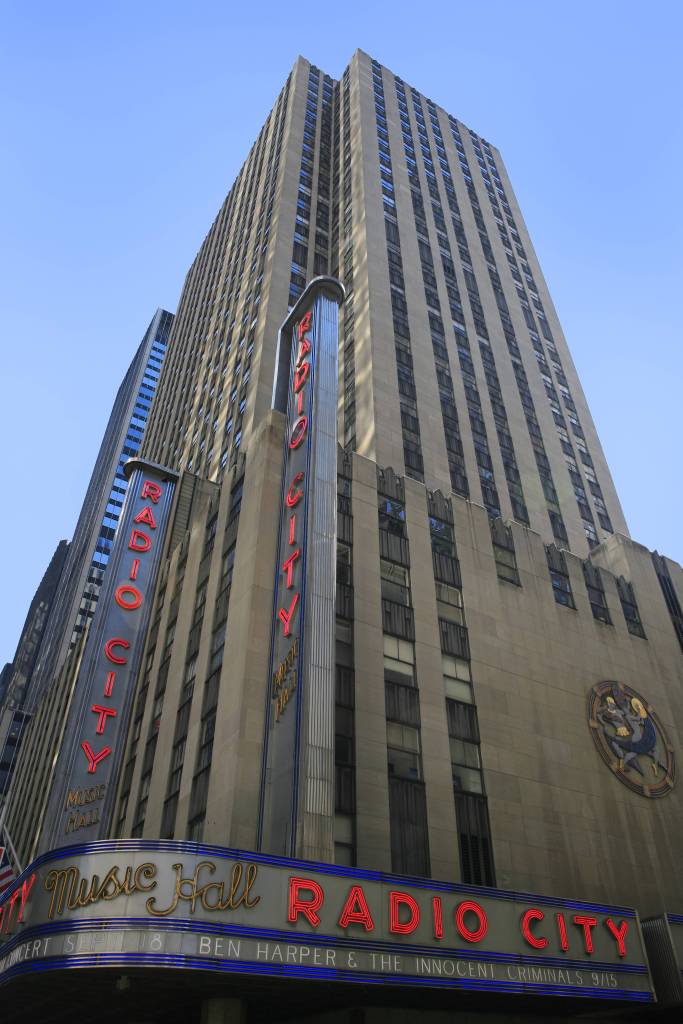 Rockefeller Center und Radio City Music Hall. New York Cizy.