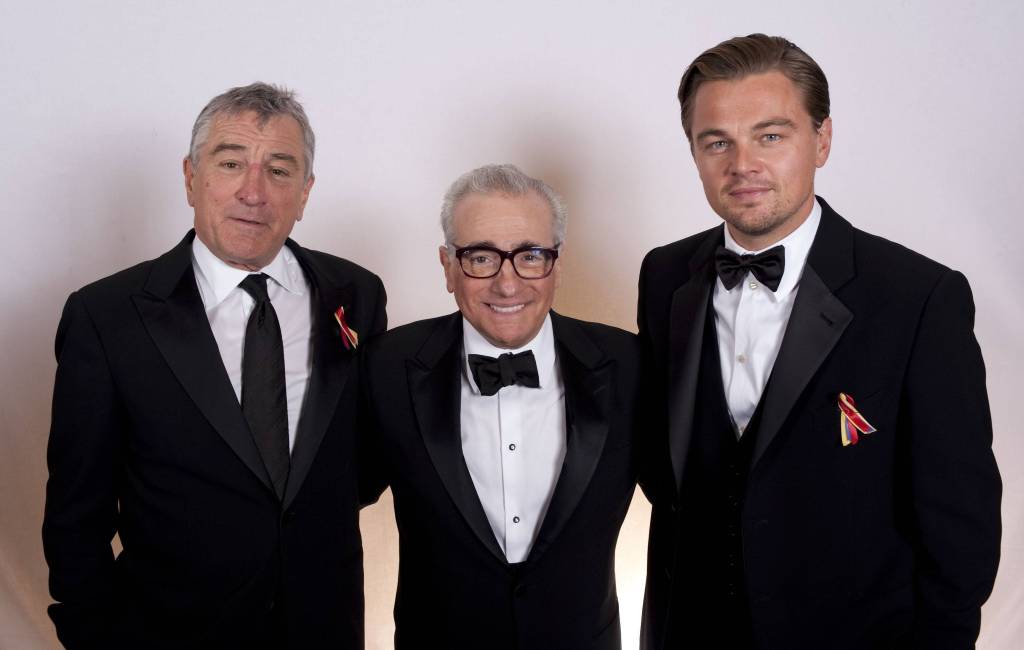 Robert De Niro, Martin Scorsese und Leonardo DiCaprio bei den 67. Golden Globe Awards