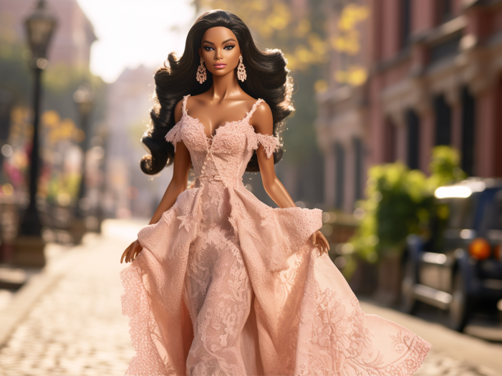 Das ist Barbie in Elie Saab.