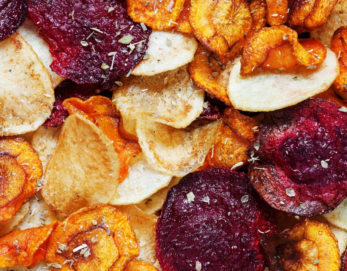 Kartoffeln, rote Bete; Chips selber machen