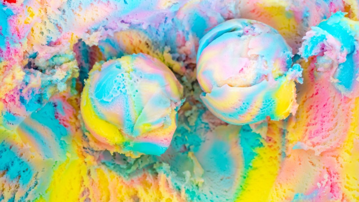 Regenbogen-Eis