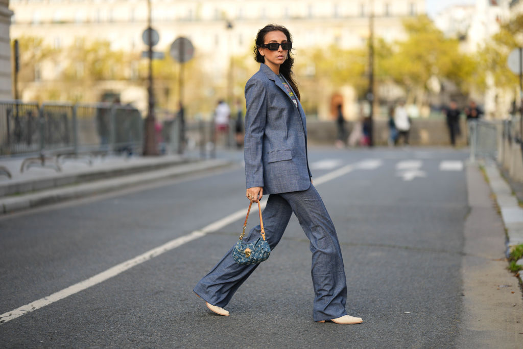 Weiße Ankle Boots mit Jeans-Look