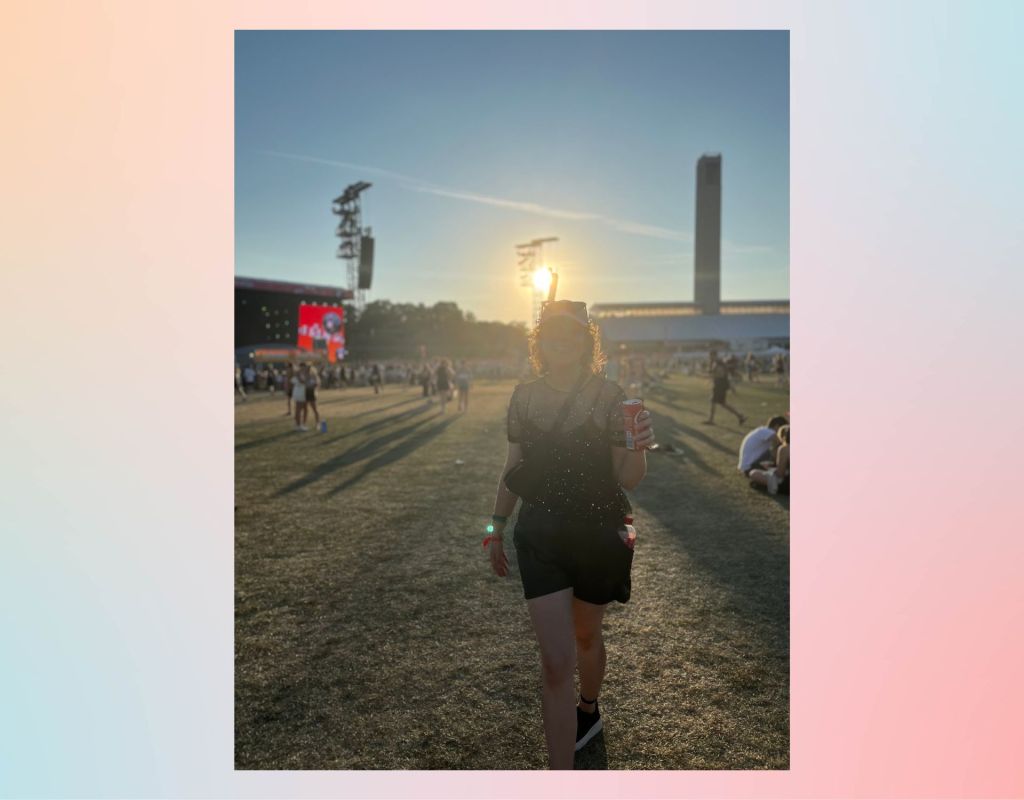 Frau auf dem Lollapalooza