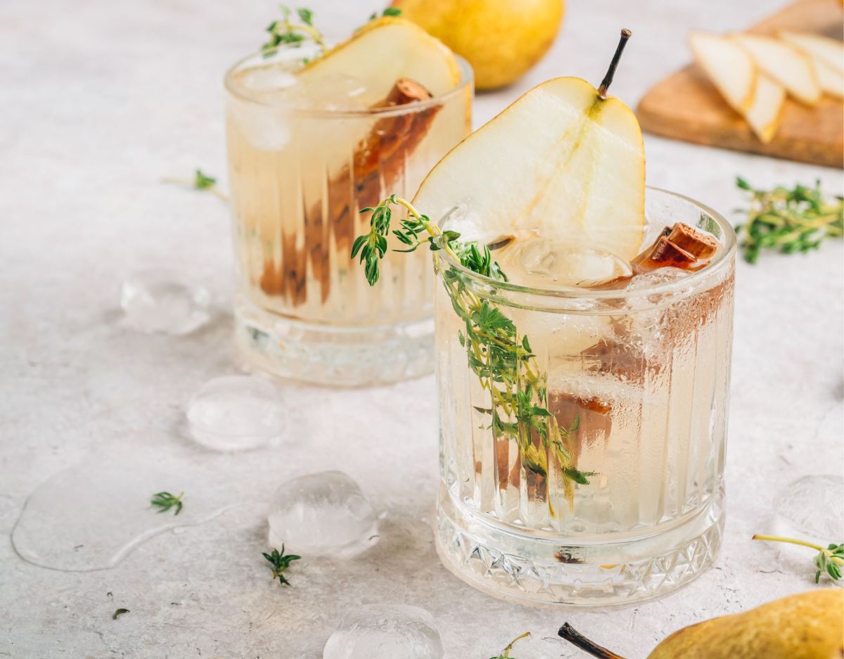 Weisswein Birne Schorle: Cocktail Idee für den Herbst