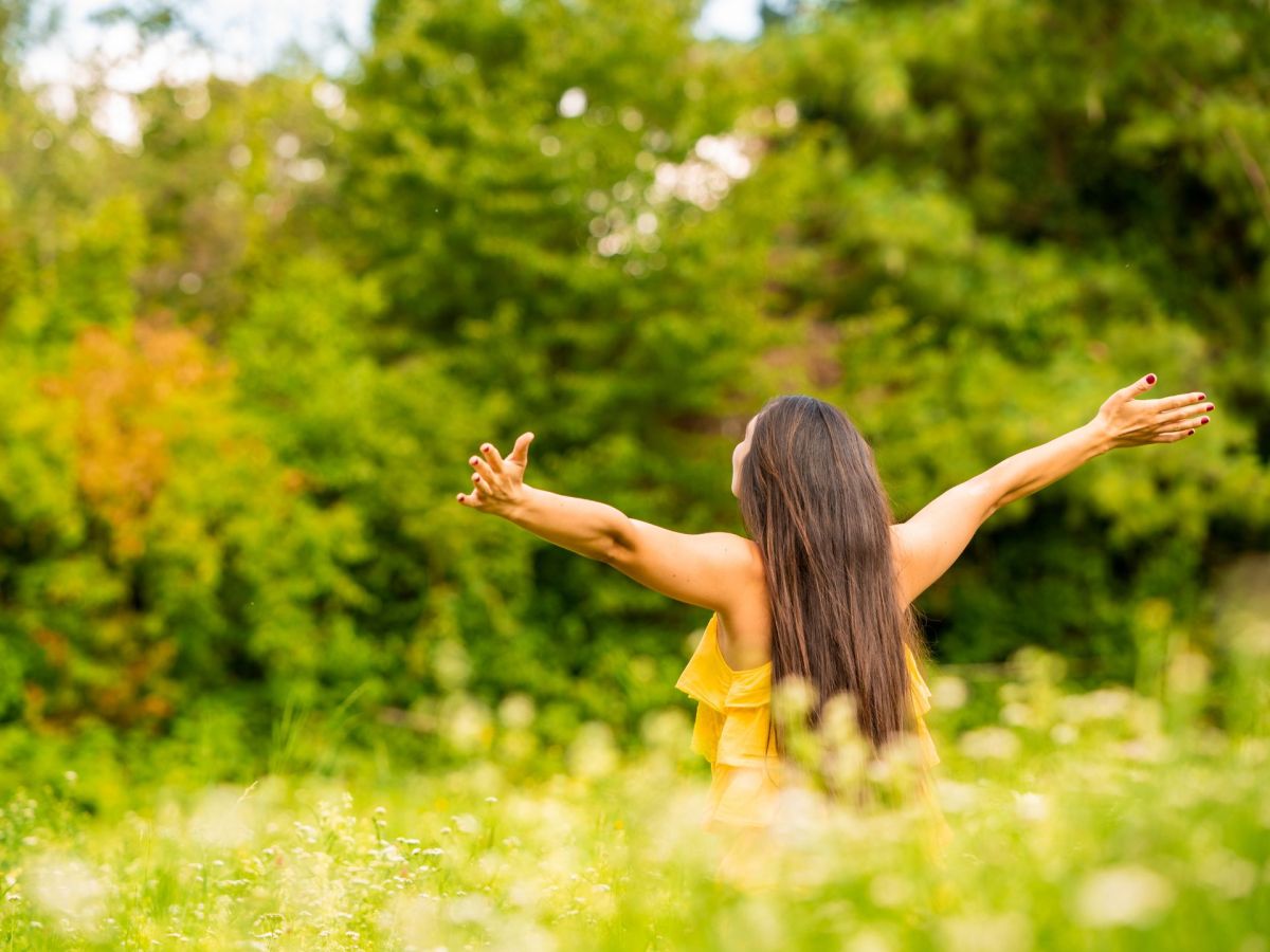 Frau in der Natur: Persönlichkeitstest