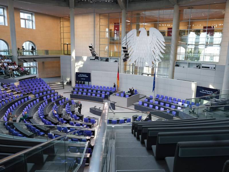 Plenarsaal des deutschen Bundestages.