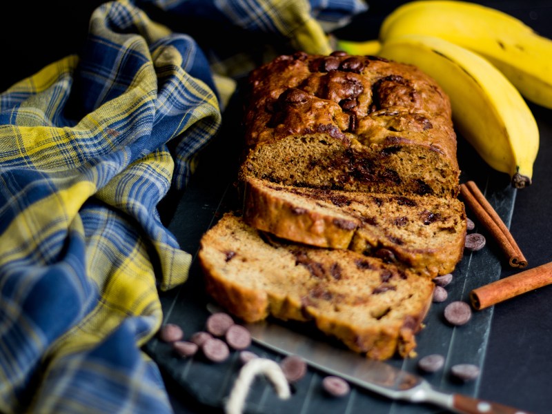 Bananenbrot mit Biscoff und Nutella