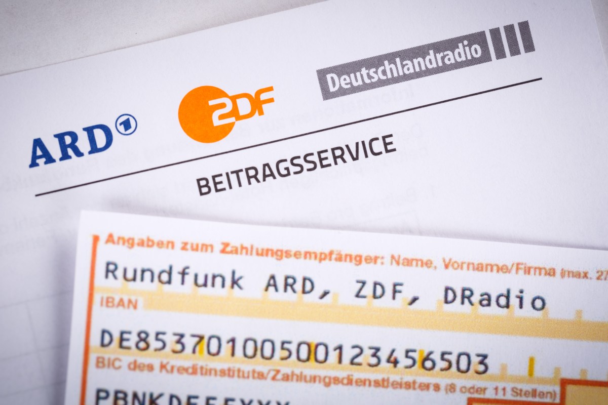 Eine Überweisungsträger mit dem Betreff 