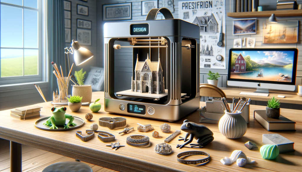 3D-Drucker für zu Hause werden immer erschwinglicher. Dies ist kein echter Drucker, sondern wurde mit einer KI erstellt.