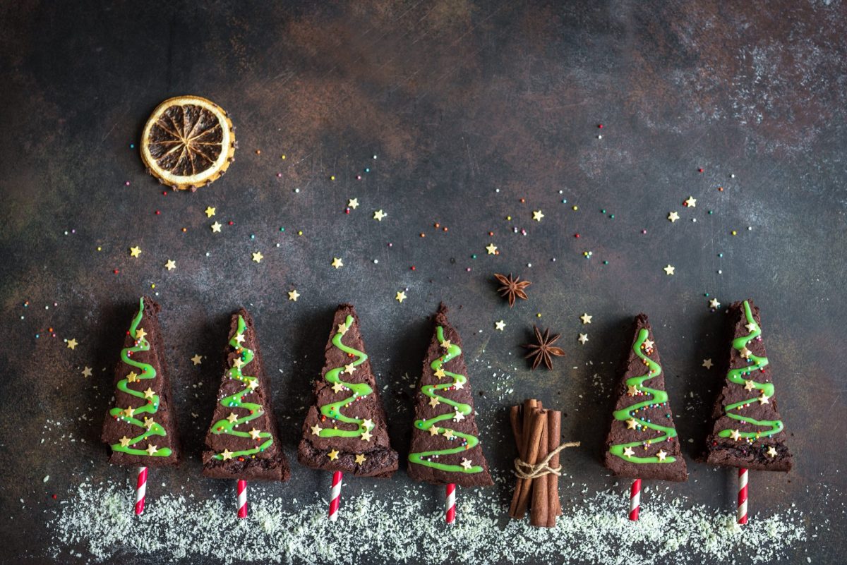 Schokokuchen Tannenbäume