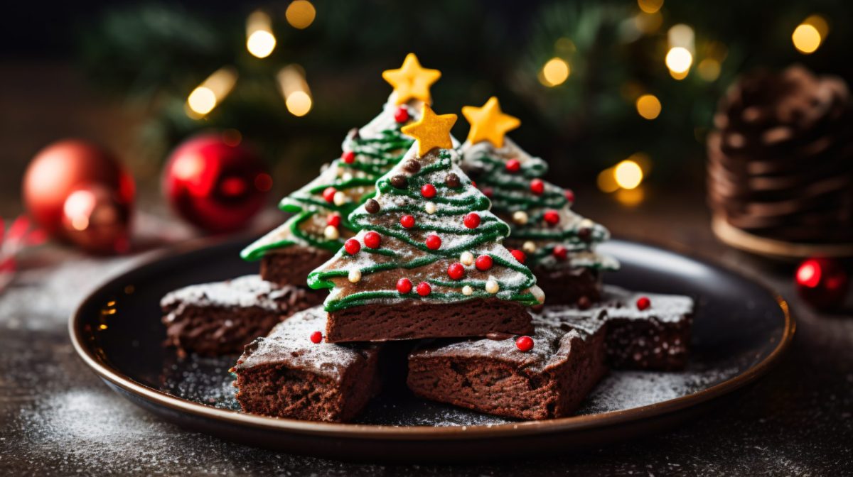 Weihnachtsbäume Brownies