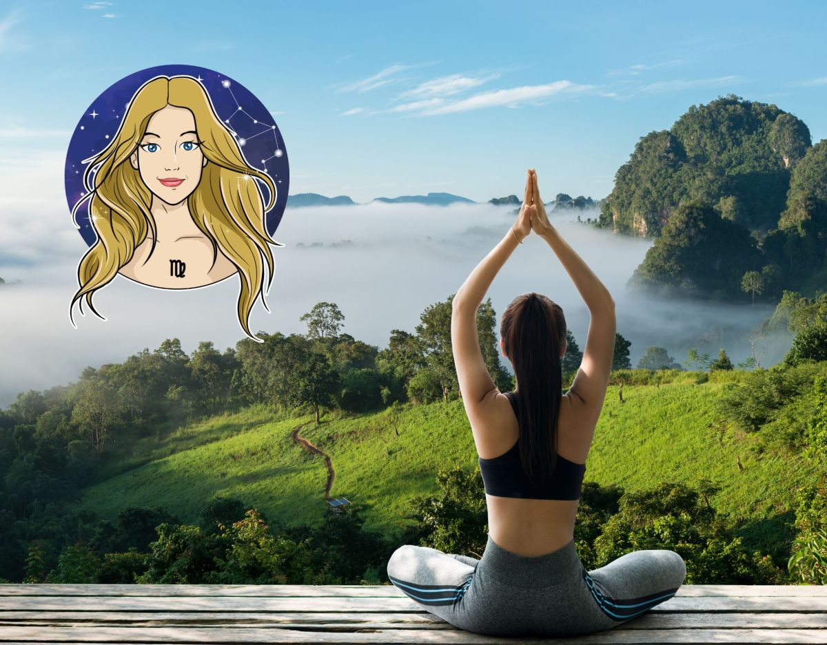 Frau macht Yoga: Gesundheit Horoskop 2024 für Sternzeichen Jungfrau