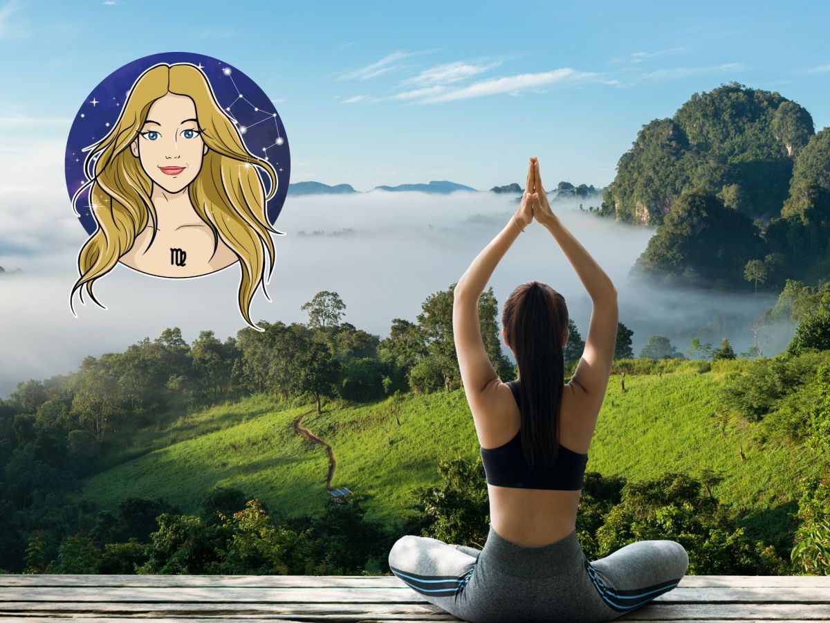 Frau macht Yoga: Gesundheit Horoskop 2024 für Sternzeichen Jungfrau