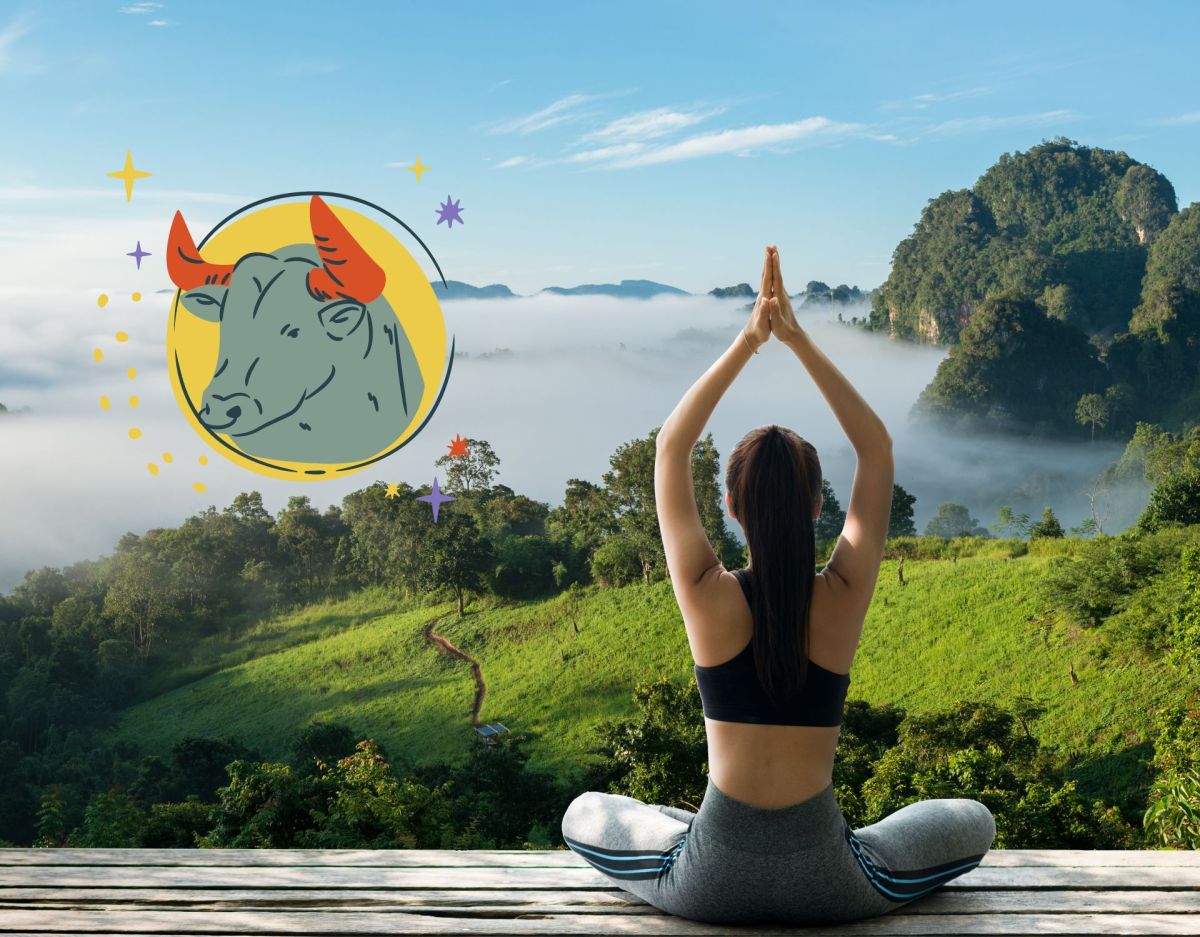 Frau macht Yoga: Gesundheit Horoskop 2024 für Sternzeichen Stier