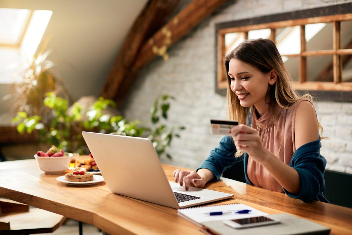 Frau Online-Shopping