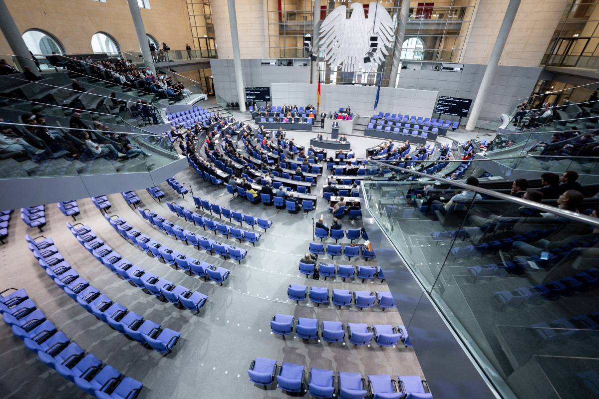 Der Plenarsaal im Deutschen Bundestag.