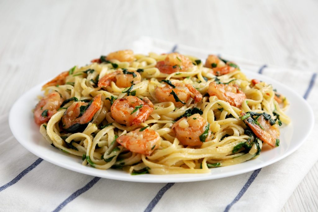 Linguine mit Garnelen