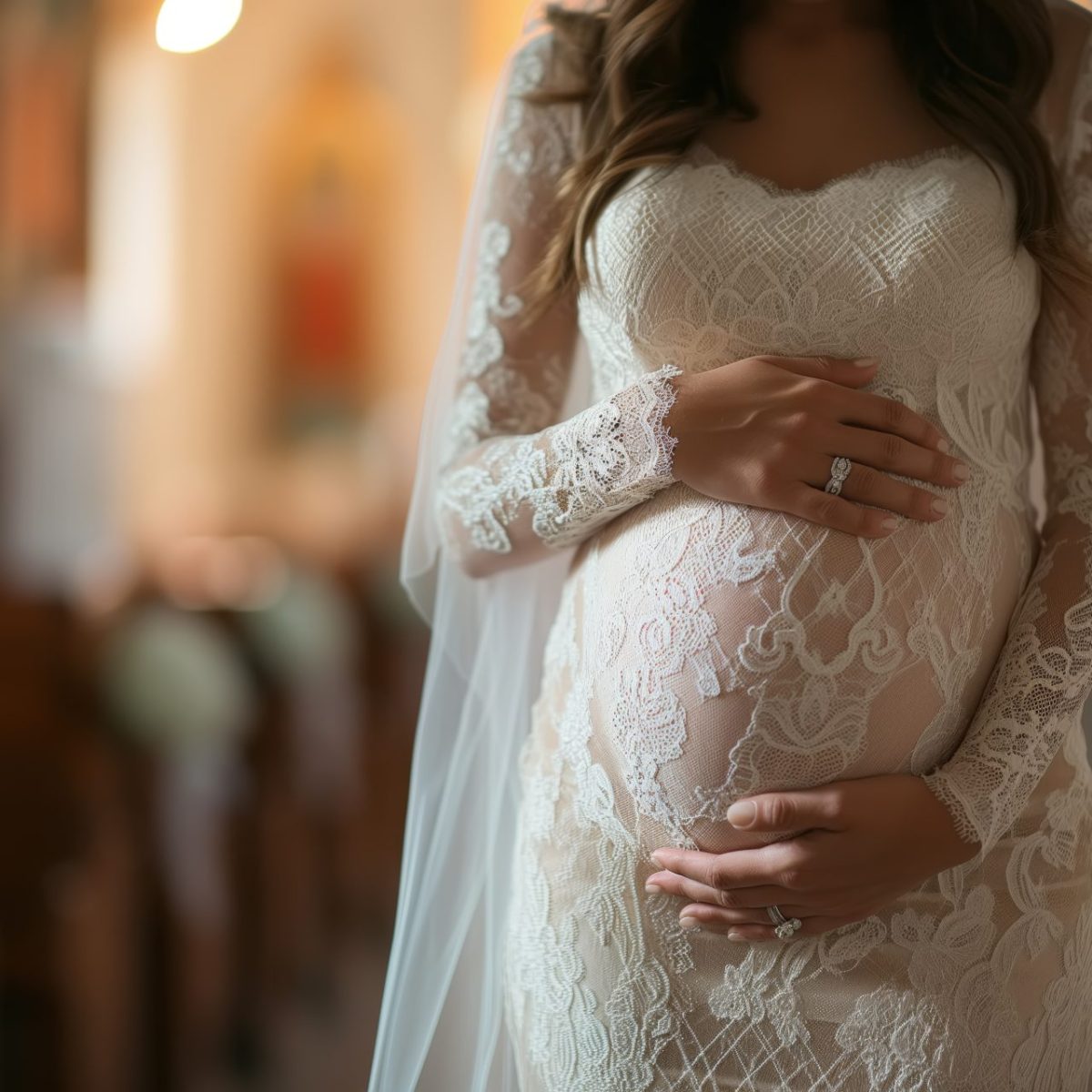 Hochzeitskleider für Schwangere: Diese Brautkleider setzen deinen Babybauch charmant in Szene
