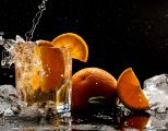 Aperol Cocktail Eiswürfel Orangen