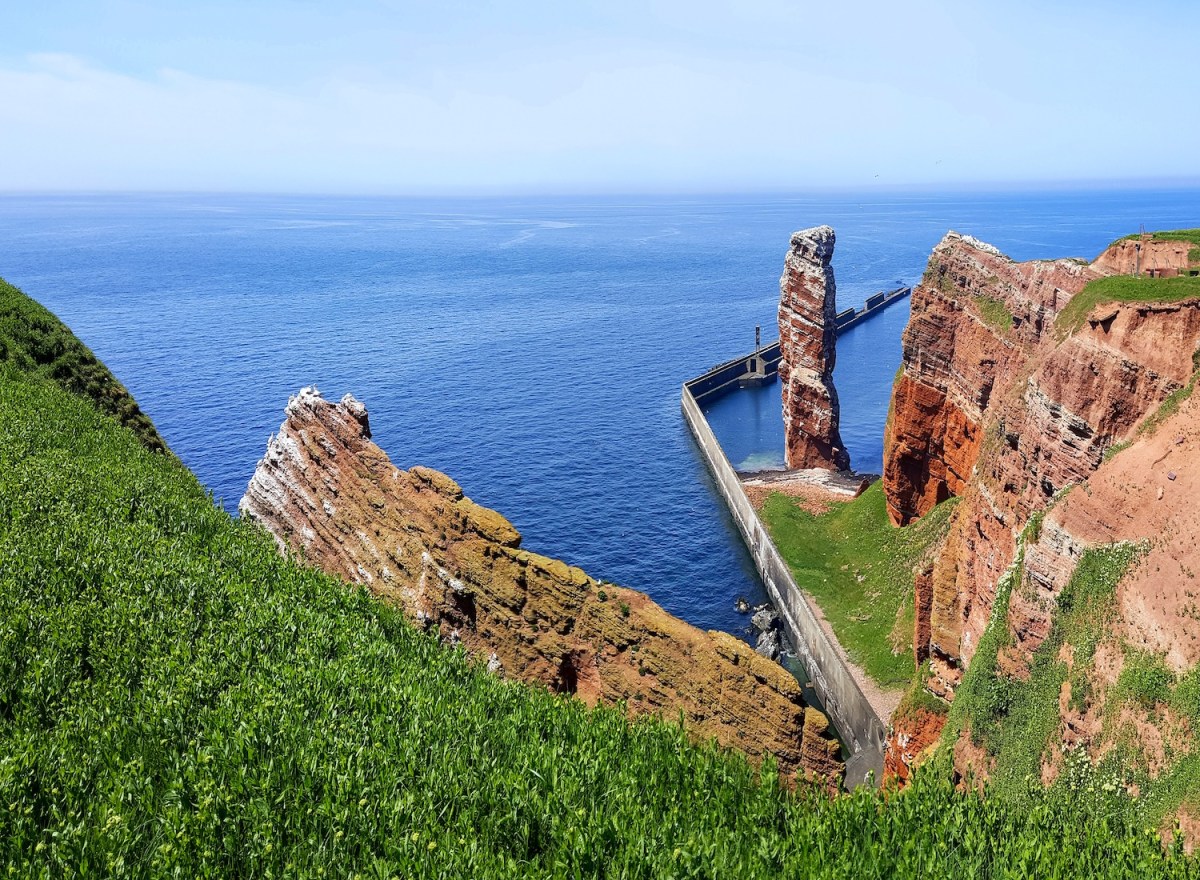 Wahrzeichen Lange Anna auf Helgoland.