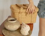 Rattan-Tischset