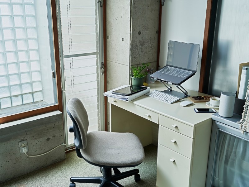 Ein Arbeitsplatz im Homeoffice.