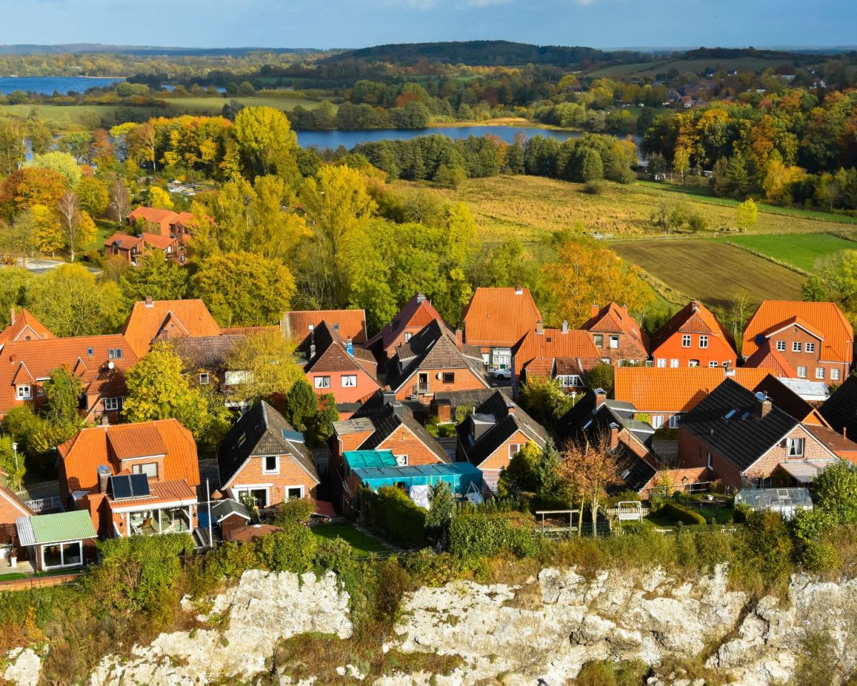Häuser der Stadt Bad Segeberg in der Natur