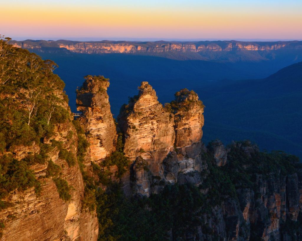 Berge der Blue Mountains in Australien