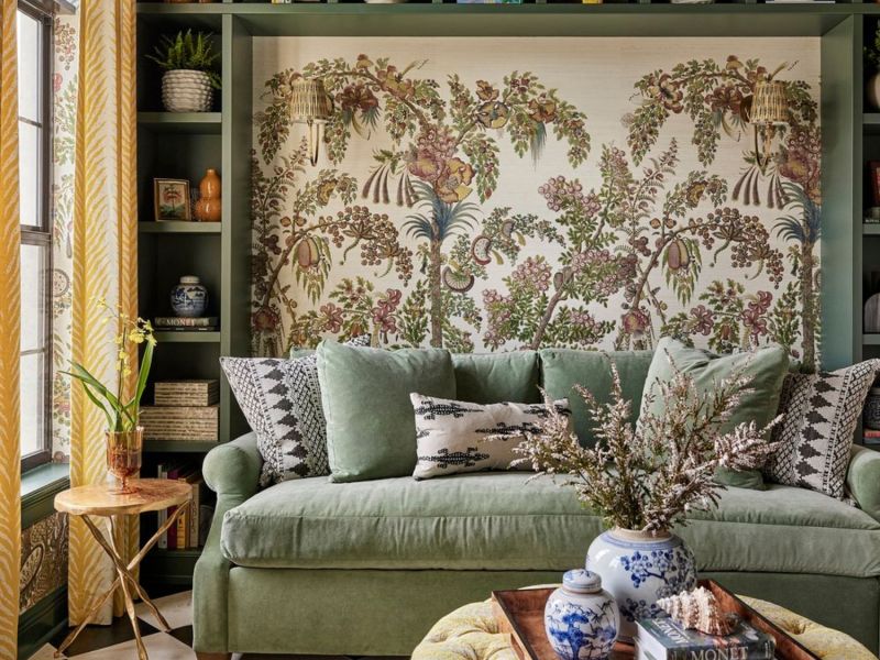 Wohnzimmer in Celadon