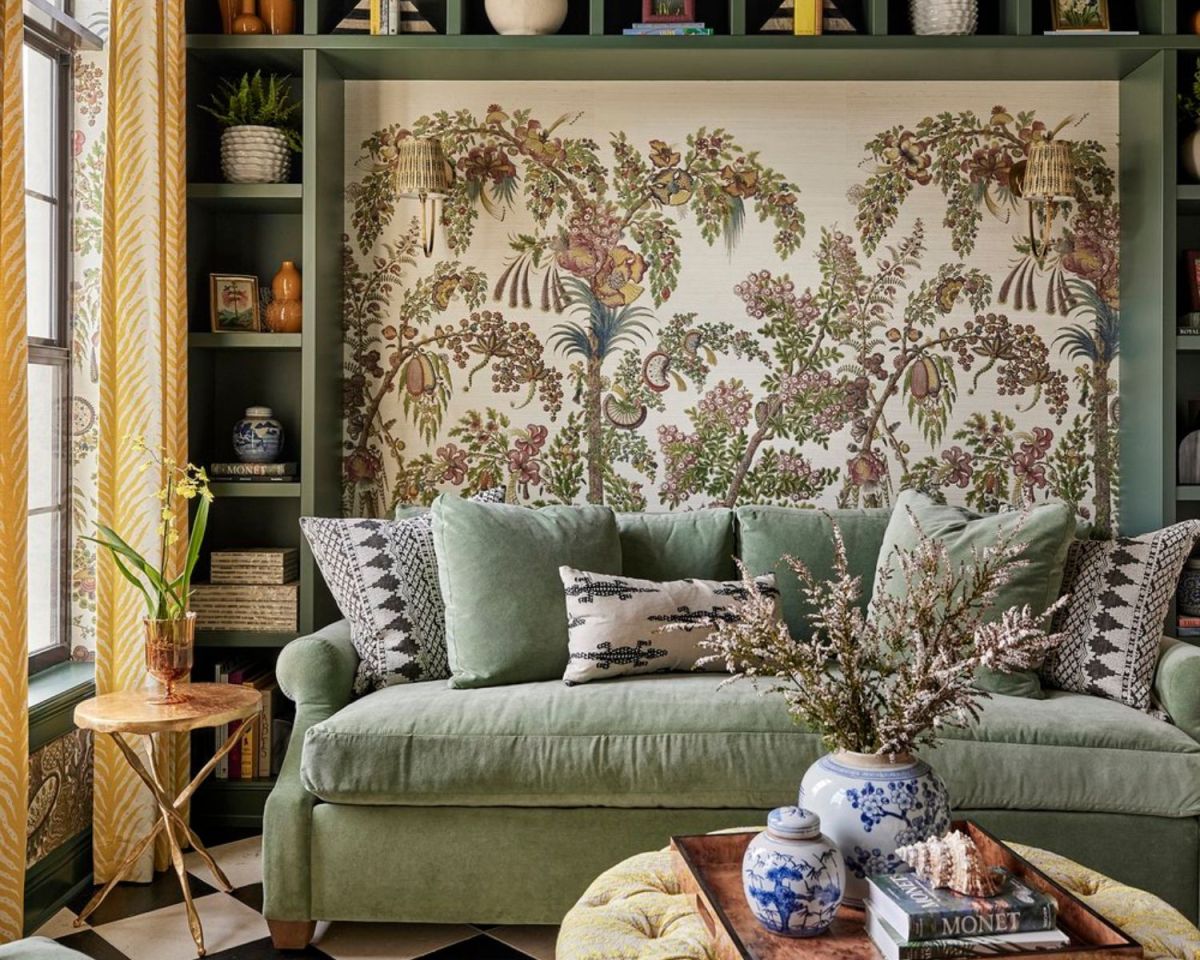 Wohnzimmer in Celadon