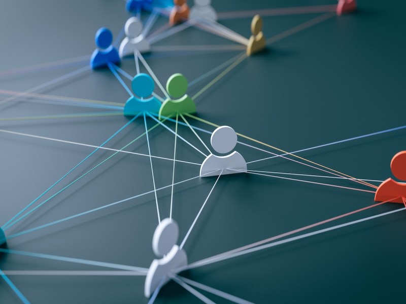 Ein Konzept, das die Vernetzung von Menschen darstellt.