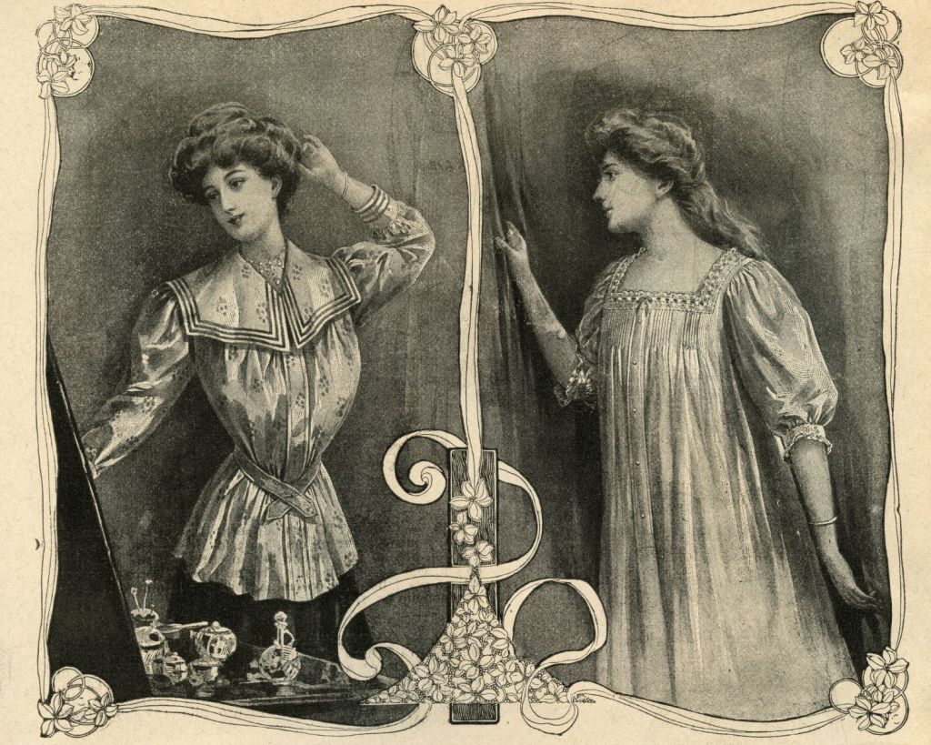 Ausschnitt aus einer alten Mode-Zeitschrift.